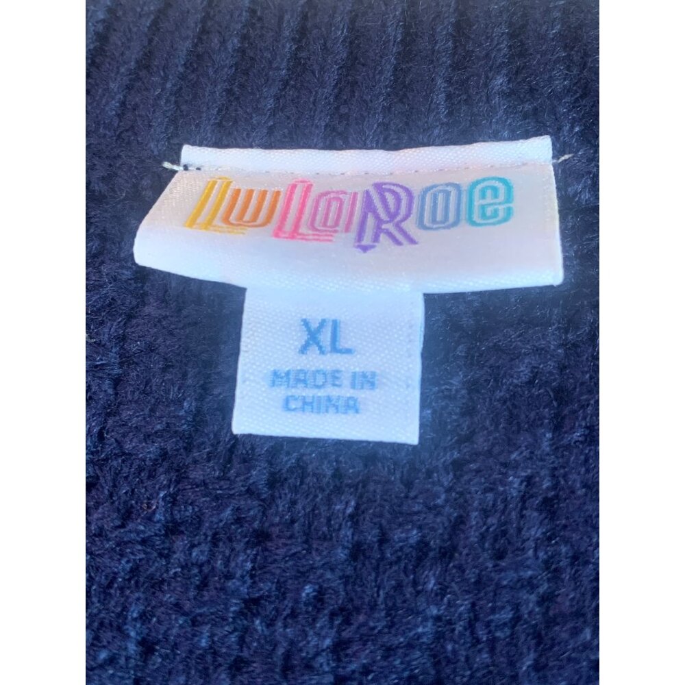 LuLaRoe XL Navy Blue Textured Sweater - Picture 2 of 4